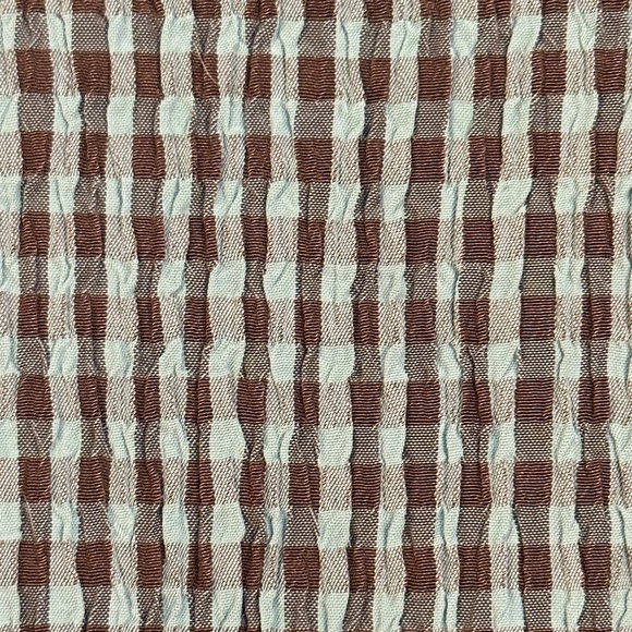 FLAX Women's Gingham Blouse - Brown and Black - Picture 5 of 6